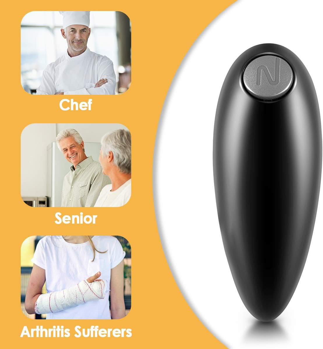 Electric Can Opener, Restaurant Can Opener, Smooth Edge Automatic Electric Can Opener! Chef'S Best Choice
