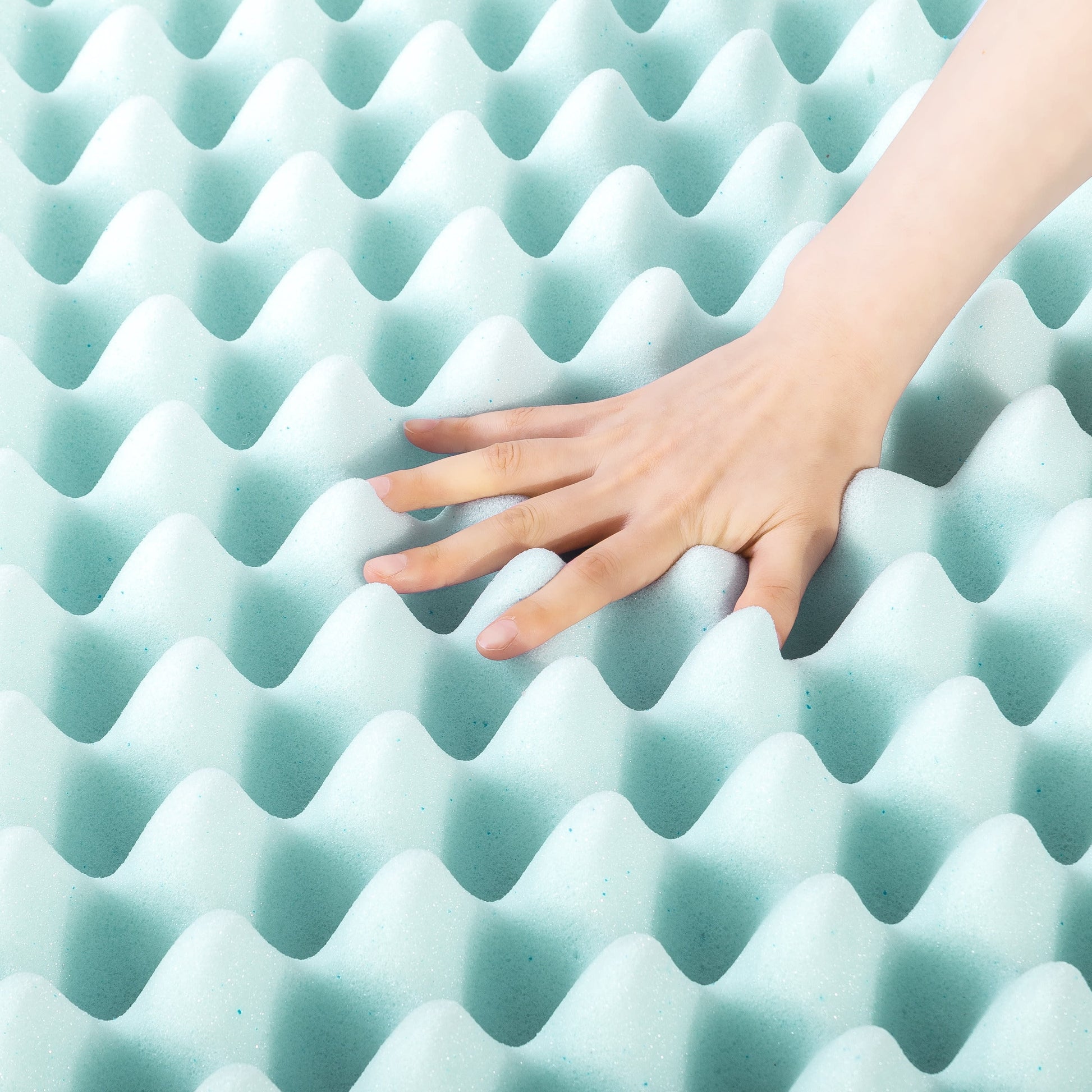 4" Cooling Gel Egg Crate Memory Foam Mattress Topper, Twin XL
