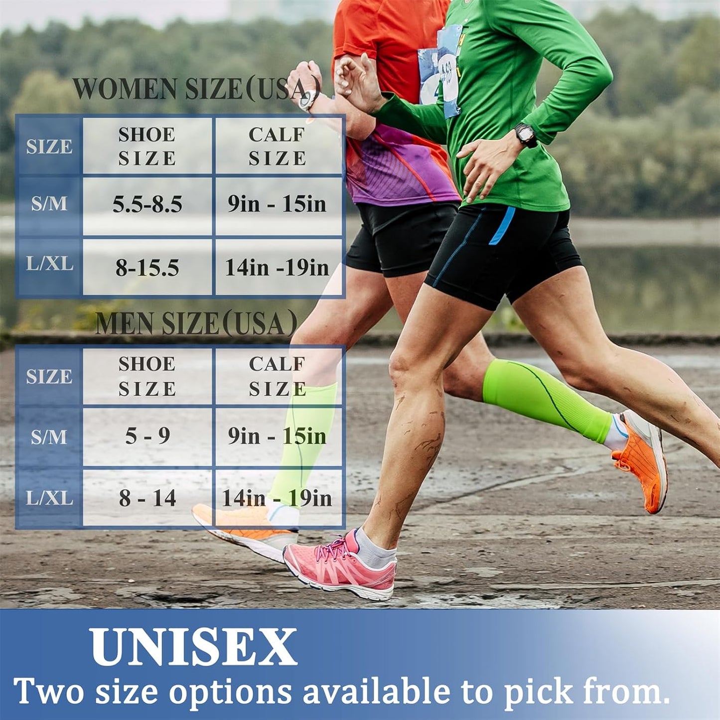 Compression Socks for Women & Men Circulation (3 Pairs) 15-20 Mmhg Is Best Support for Athletic Running Cycling