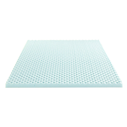 4" Cooling Gel Egg Crate Memory Foam Mattress Topper, Twin XL