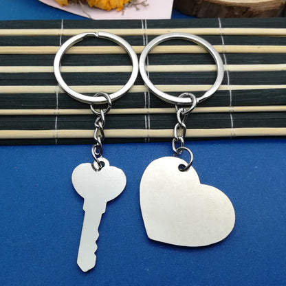 2Pcs Couple Key Chain Ring Set-I LOVE YOU with Red Heart Keychains Set for Boyfriend Girlfriend and Best Friends,Valentine'S Day Birthday Gifts Graduation Gifts-Love Heart Key Locks Lover Gift