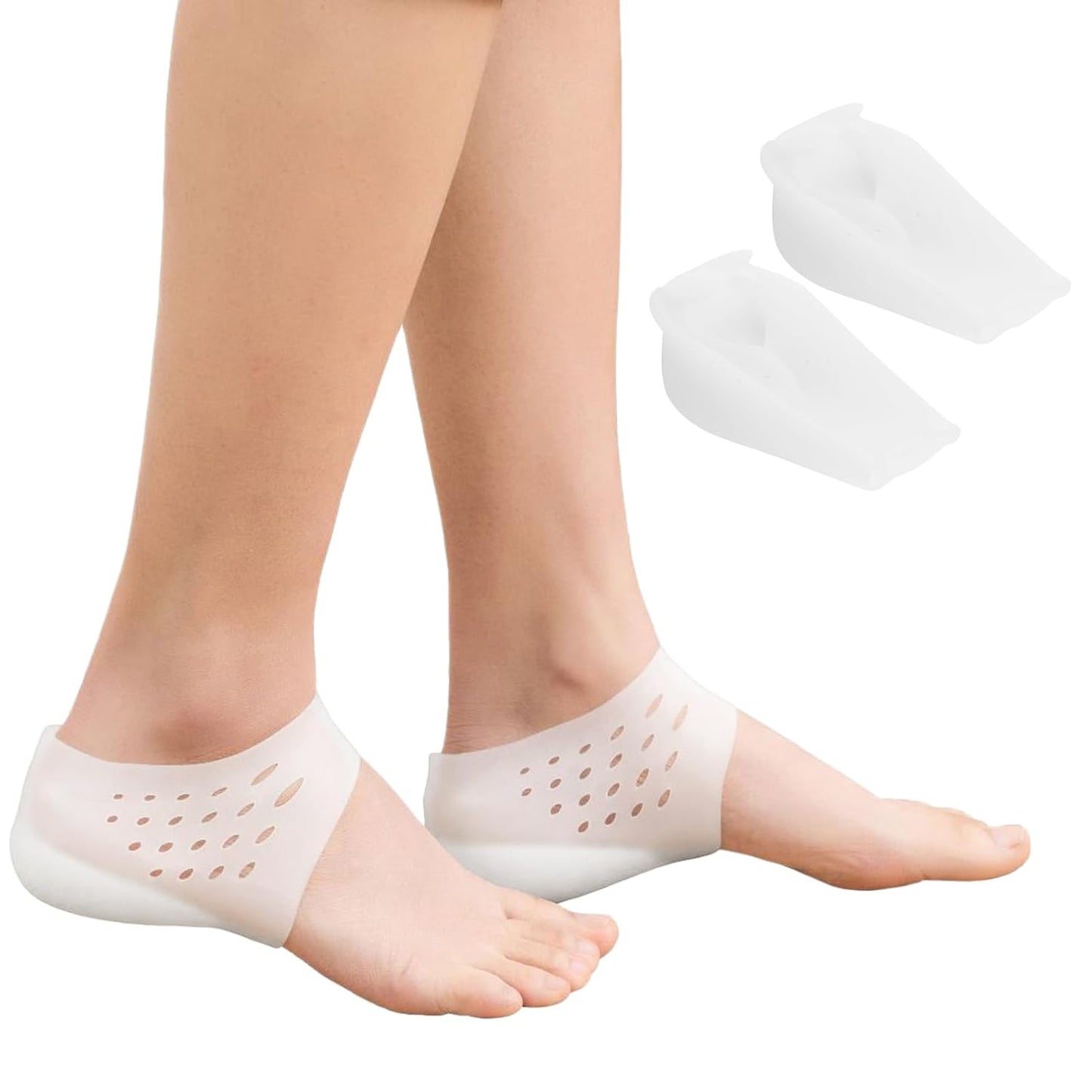 Invisible Heightening Heel Lift Insoles 1.65 Inch Silicone Inserts Lightweight Shoe Cushions for Men Women Fit Sneakers Boots Dress Shoes