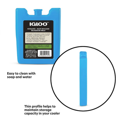 (12 Pack)  Maxcold Small Ice Freeze Block, Blue, Best Used for On-The-Go Snacks and Lunches to Keep Food Cool