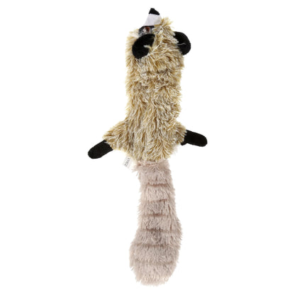 Skinneeez Raccoon Dog Toy – Soft No Stuffing Dog Toy with Squeaker, for Small & Medium Dogs, Best for Light to Moderate Chewers, 14In