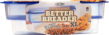 XL Original Better Breader Bowl 16" Mess-Free Breading Station for Chicken, Fish, Wings & Vegetables – Shake & Coat Batter Tray W Lid for Air Fryer Prep, Fish Fry, Tenders & Easy Cleanup