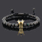 Luxury Crown Charms Stainless Steel Beads Man Bracelet Women Hand Jewelry Couple Gift