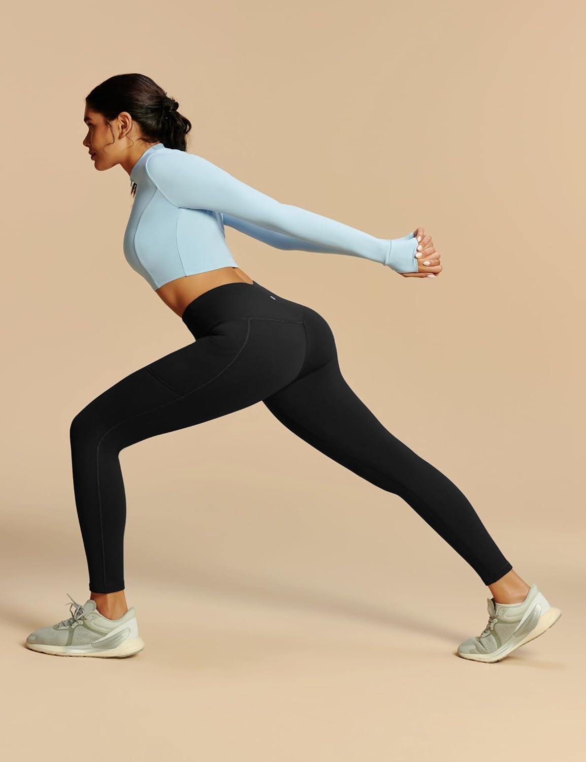 Fleece Lined Leggings with Pockets for Women Thermal Leggings Warm Leggings Women Winter High Waisted Yoga Pants