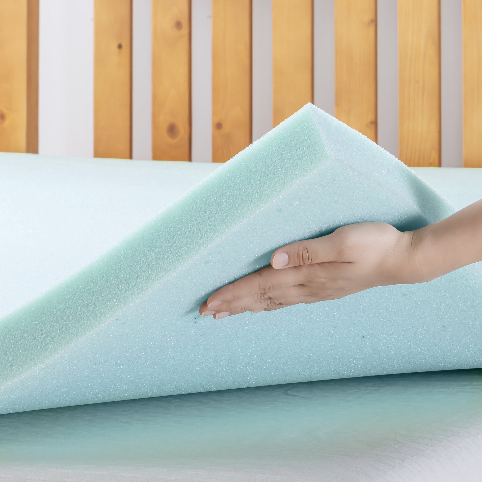 2" Cooling Gel Ventilated Memory Foam Mattress Topper, Queen