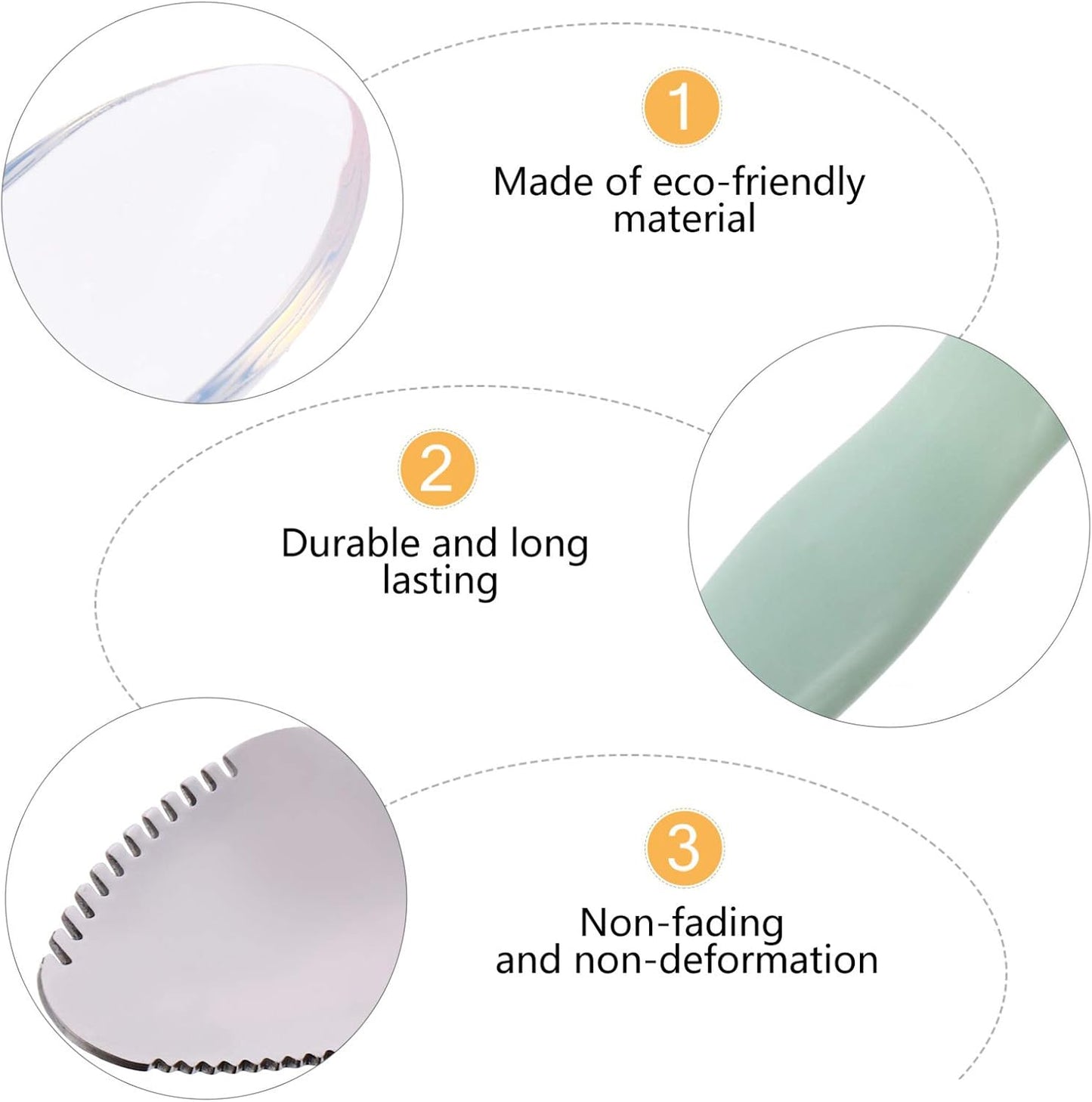 Baby Scraper Spoon, Double Head Silicone Spoon Fruit Mud Puree Scraper for Practical Baby Training Feeding Shower, Green