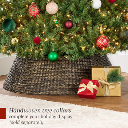 4.5Ft Pre-Lit Hinged Douglas Full Fir Artificial Christmas Tree Holiday Decoration W/ 200 Lights