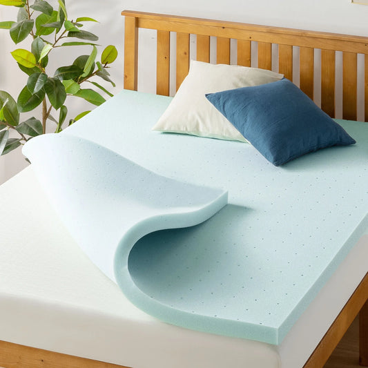 2" Cooling Gel Ventilated Memory Foam Mattress Topper, Queen