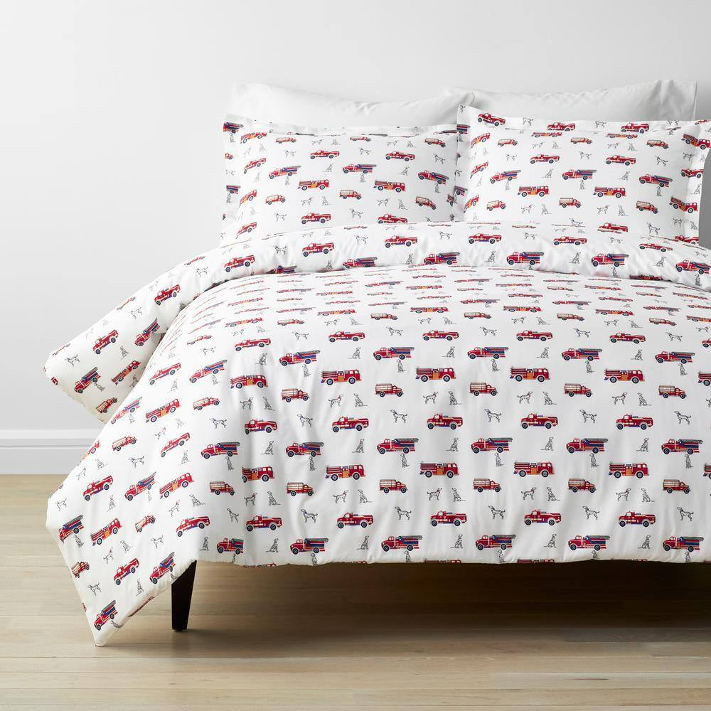 Company Kids Fireman'S Best Friend Multicolored Organic Cotton Percale Standard Sham