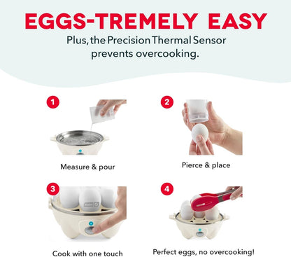 Rapid Egg Cooker - Boiler, Poacher & Steamer - Includes Measuring & Recipe Guide - Dishwasher Safe - BPA Free - Holds 7 Eggs, Aqua