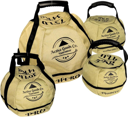Activegoodsco. Kettlebell Sandbag for Fitness Workout, Different Sizes 11Lb to 75Lb. Visit to See the Options