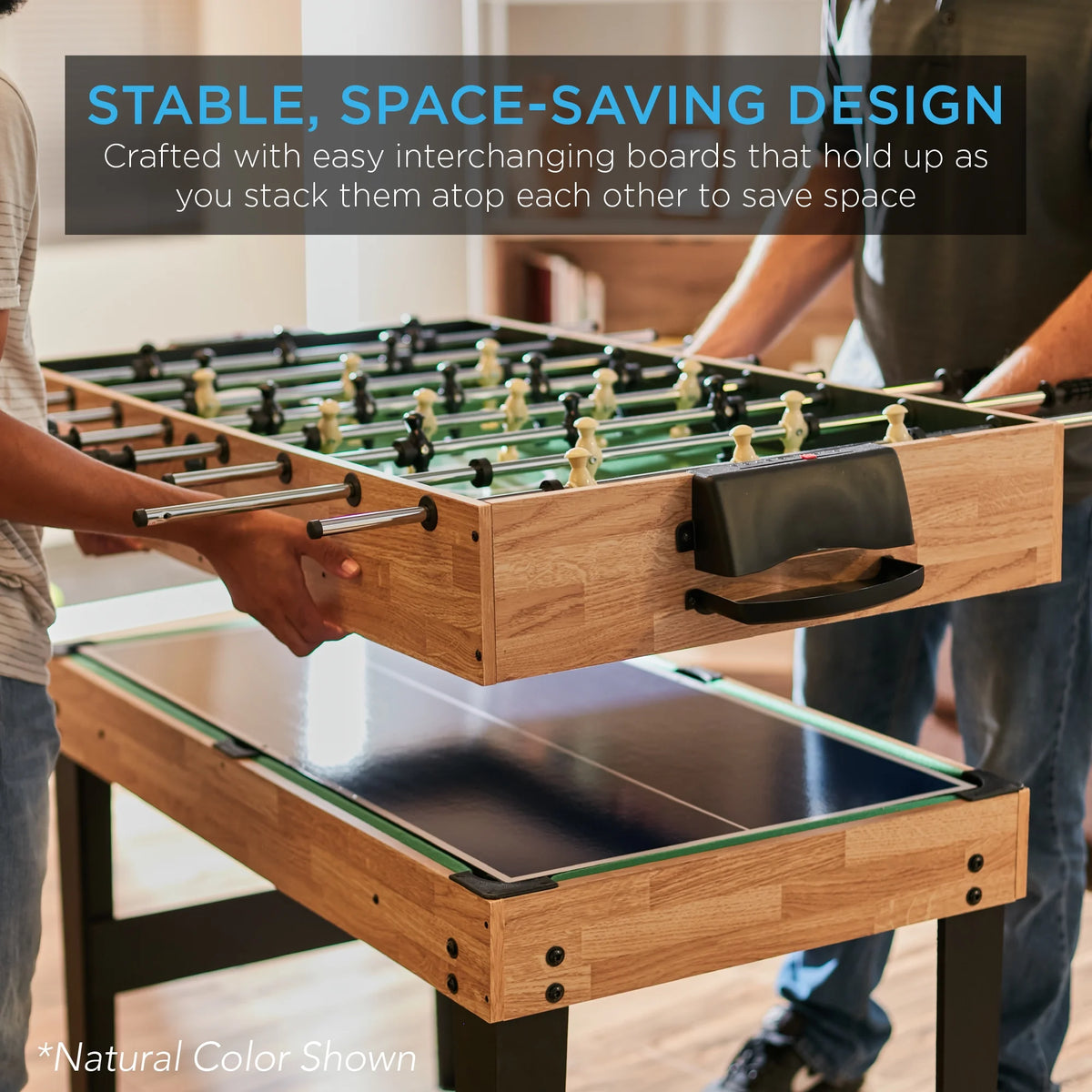2X4Ft 10-In-1 Combo Game Table Set W/ Hockey, Foosball, Pool, Shuffleboard, Ping Pong - Gray