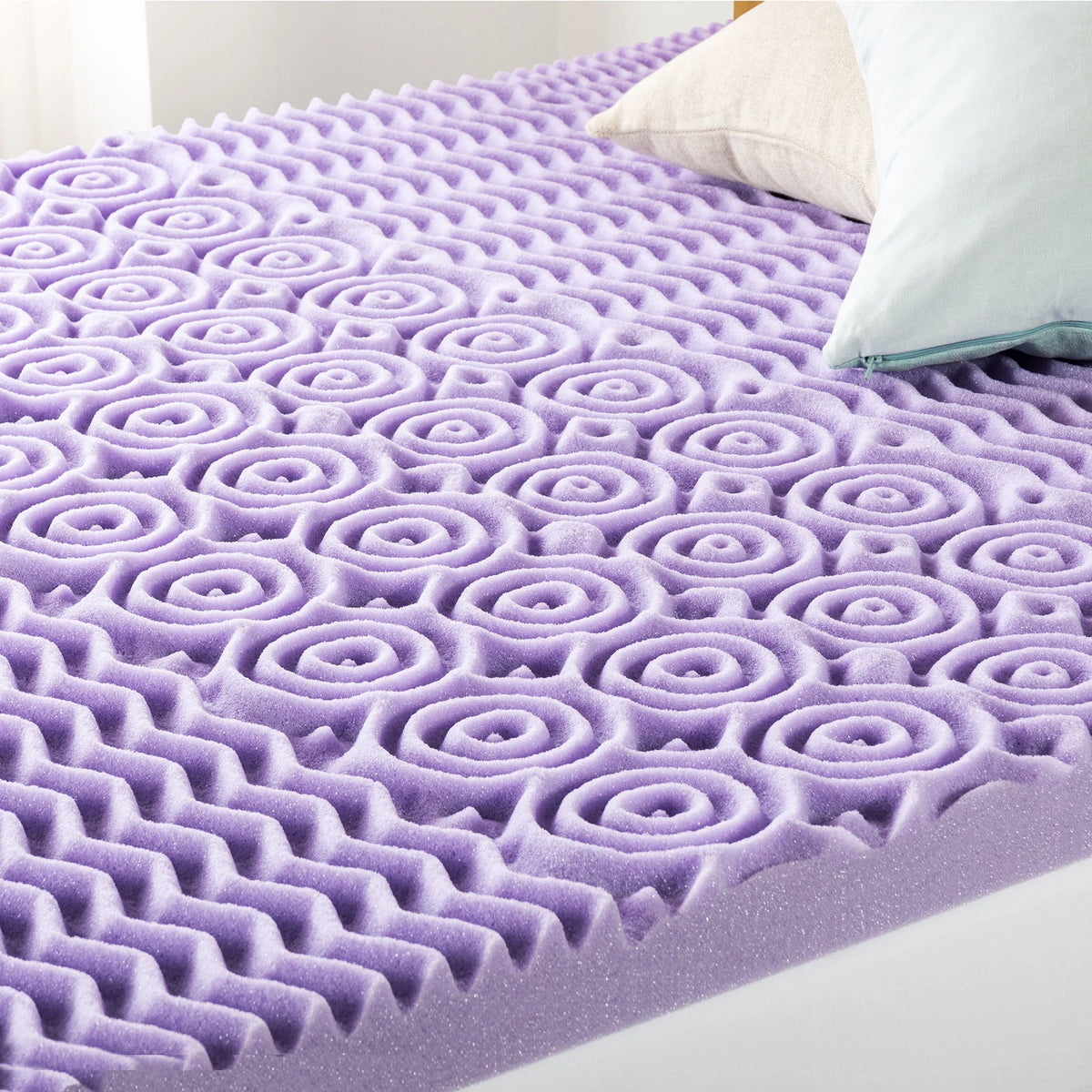 3" 5-Zone Memory Foam Mattress Topper with Lavender Infusion, King