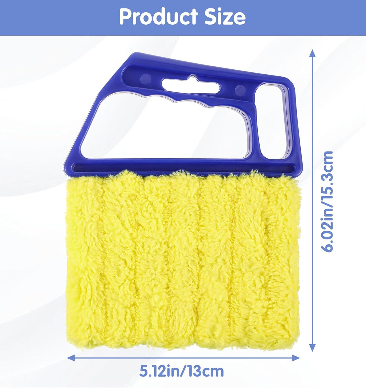 2 Pcs Blind Duster for Wood Blinds, 7 Finger Blind Cleaner Duster Tool, Microfiber Washable Blinds Cleaner Tool for Window & Air Conditioner, Reusable Dusting Brush