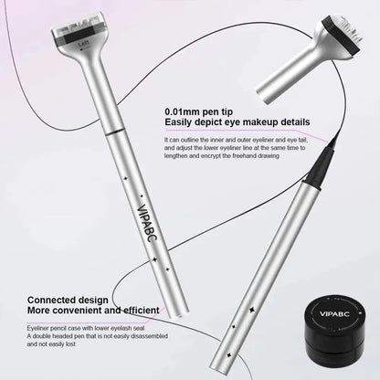 1 Set Eyelash Seal DIY Lower Lash Extension Stamps for Beginner Convenient Natural Simulation Mascara Stick Silicone Makeup Tool