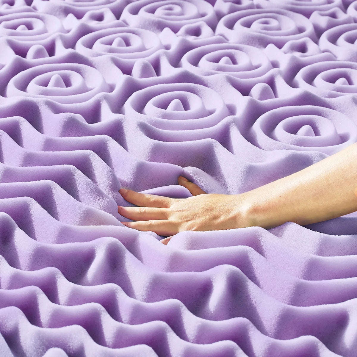 3" 5-Zone Memory Foam Mattress Topper with Lavender Infusion, King