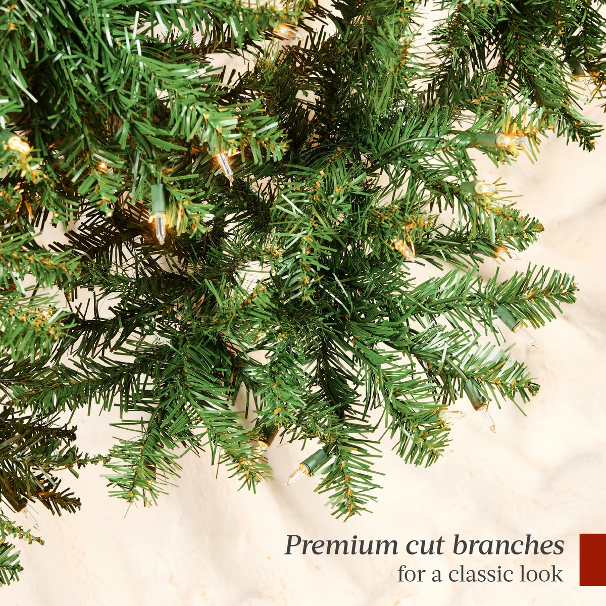 4.5Ft Pre-Lit Hinged Douglas Full Fir Artificial Christmas Tree Holiday Decoration W/ 200 Lights