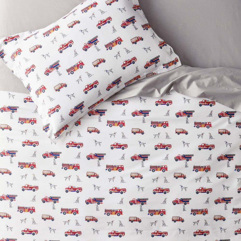 Company Kids Fireman'S Best Friend Multicolored Organic Cotton Percale Standard Sham