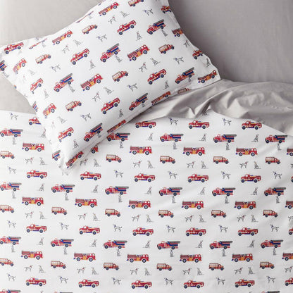 Company Kids Fireman'S Best Friend Multicolored Organic Cotton Percale Standard Sham