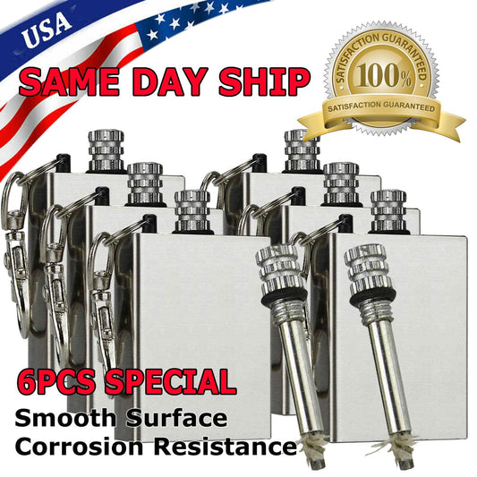 6Xlighter Flint Magnesium Emergency Fire Starter Camp Survival Refill Waterproof