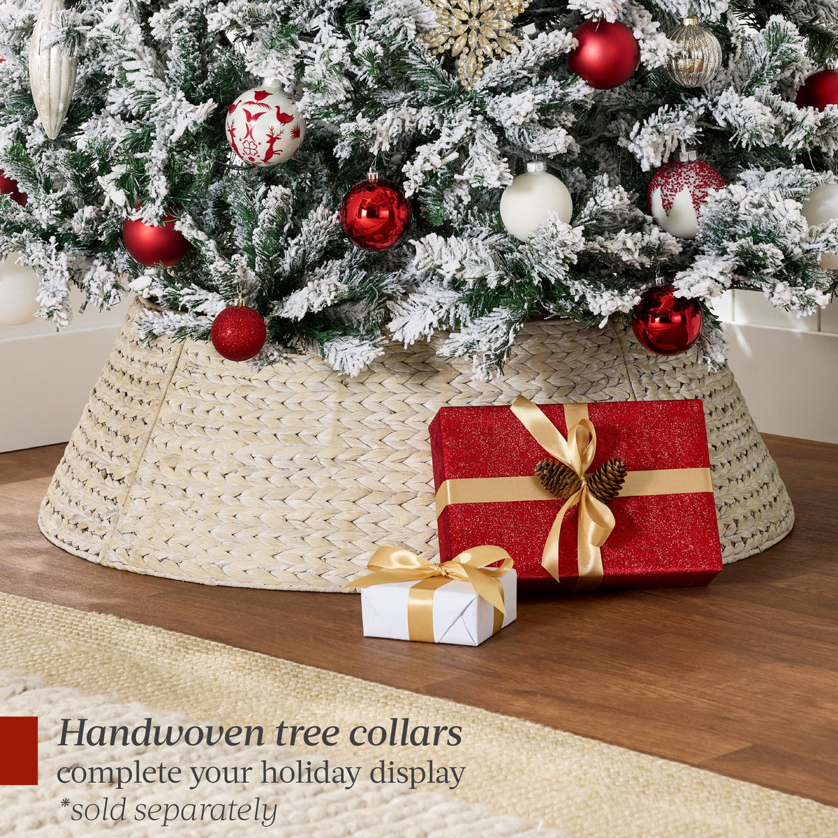 Artificial Flocked Christmas Tree, 12Ft Premium Unlit Pine Holiday Decor W/Metal Stand Green