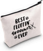 Dog Groomer Grooming Gift Best Fluffin' Groomer Ever Makeup Cosmetic Zipper Bag Pet Groomer Tool Kit (Fluffin' Groomer Bag)