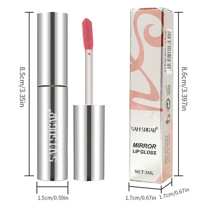 High Shine Lip Gloss Waterproof Smudge Proof Extended Wear Hydrating Raspberry Flavor Colorfast Lip Glaze