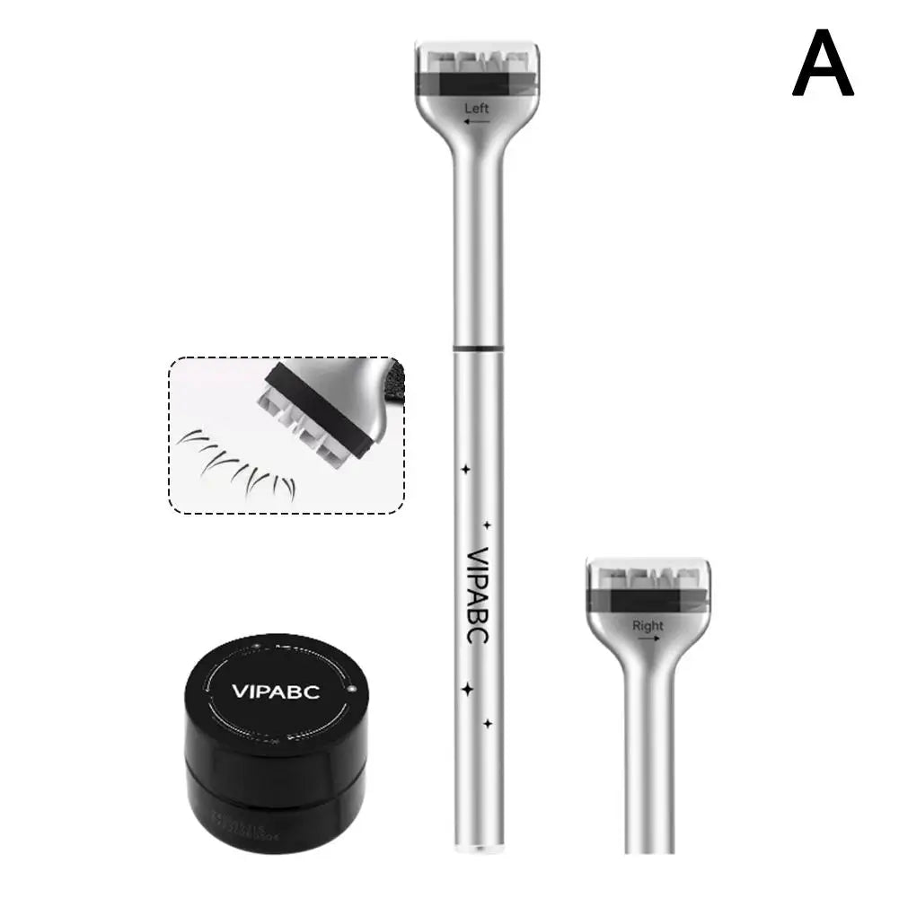 1 Set Eyelash Seal DIY Lower Lash Extension Stamps for Beginner Convenient Natural Simulation Mascara Stick Silicone Makeup Tool