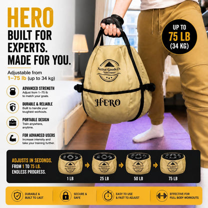 Activegoodsco. Kettlebell Sandbag for Fitness Workout, Different Sizes 11Lb to 75Lb. Visit to See the Options