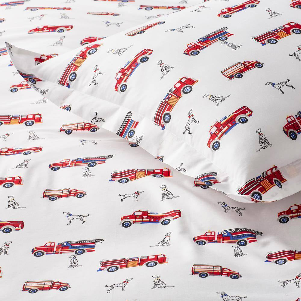 Company Kids Fireman'S Best Friend Multicolored Organic Cotton Percale Standard Sham