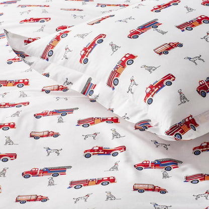 Company Kids Fireman'S Best Friend Multicolored Organic Cotton Percale Standard Sham