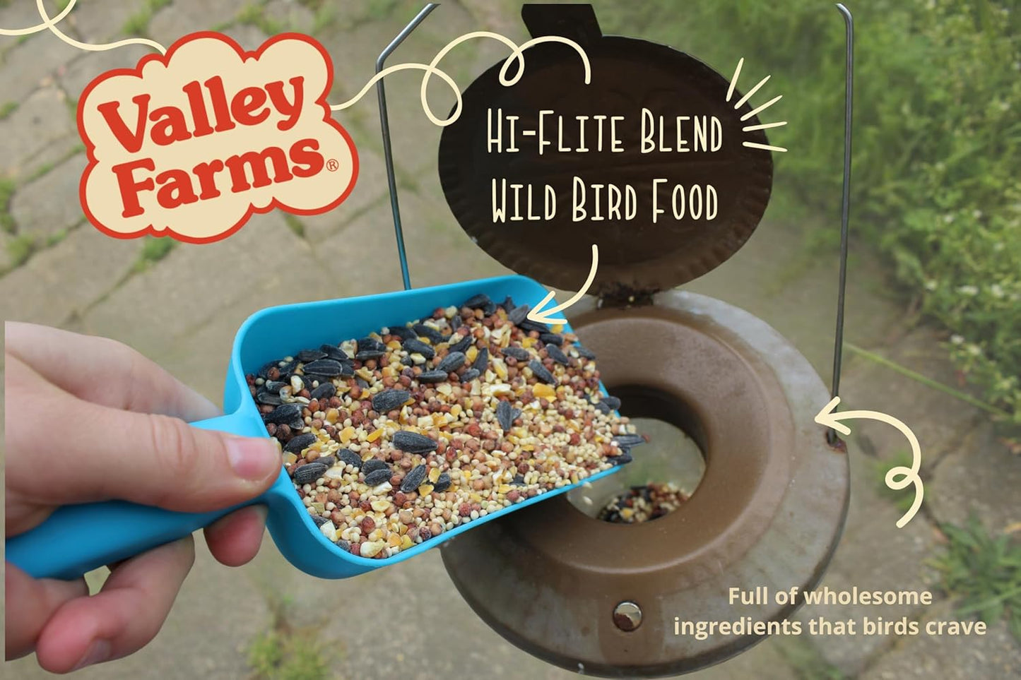 Hi-Flite Wild Bird Food - Best Seed Value for All Species of Birds for outside Bird Feeders (20 LB)