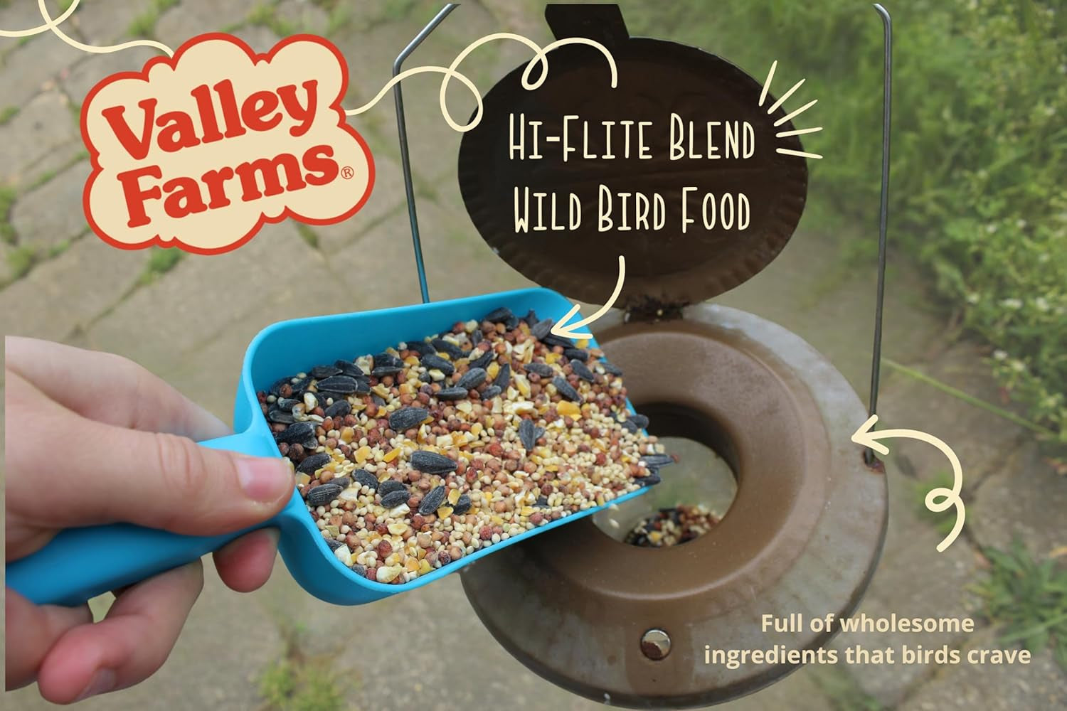 Hi-Flite Wild Bird Food - Best Seed Value for All Species of Birds for outside Bird Feeders (20 LB)