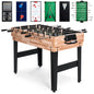 2X4Ft 10-In-1 Combo Game Table Set W/ Hockey, Foosball, Pool, Shuffleboard, Ping Pong - Natural