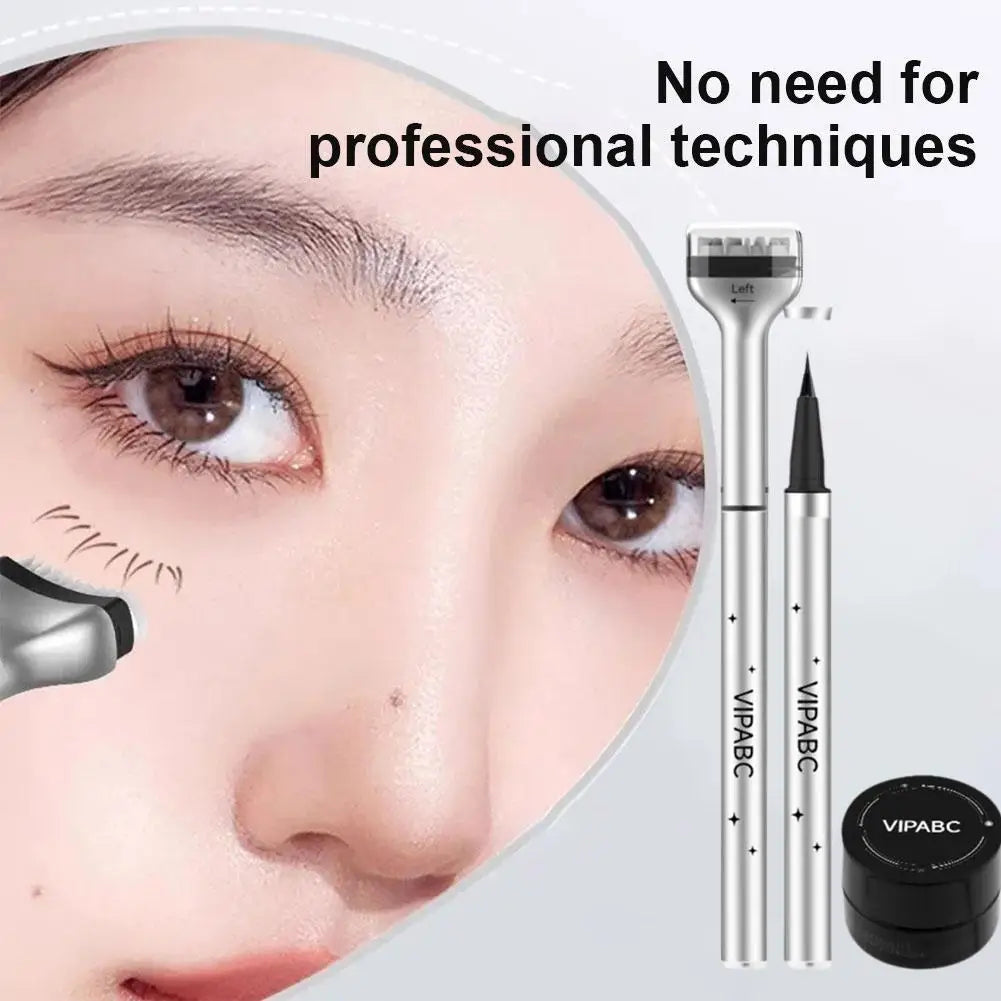 1 Set Eyelash Seal DIY Lower Lash Extension Stamps for Beginner Convenient Natural Simulation Mascara Stick Silicone Makeup Tool
