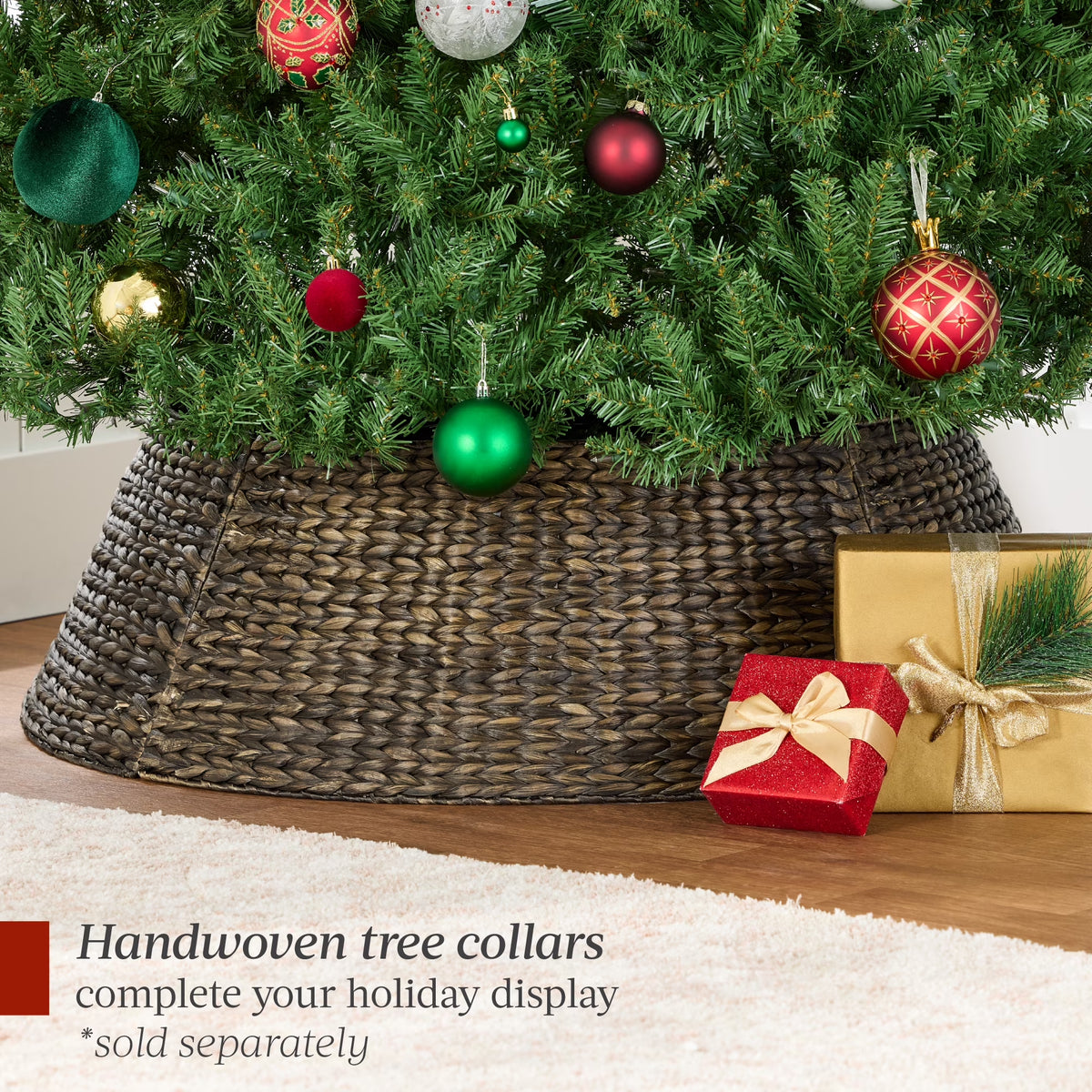 7.5Ft Hinged Douglas Full Fir Artificial Christmas Tree Holiday Decoration W/ Foldable Metal Stand