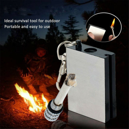 5 Lighter Flint Magnesium Emergency Fire Starter Camp Survival Refill Waterproof
