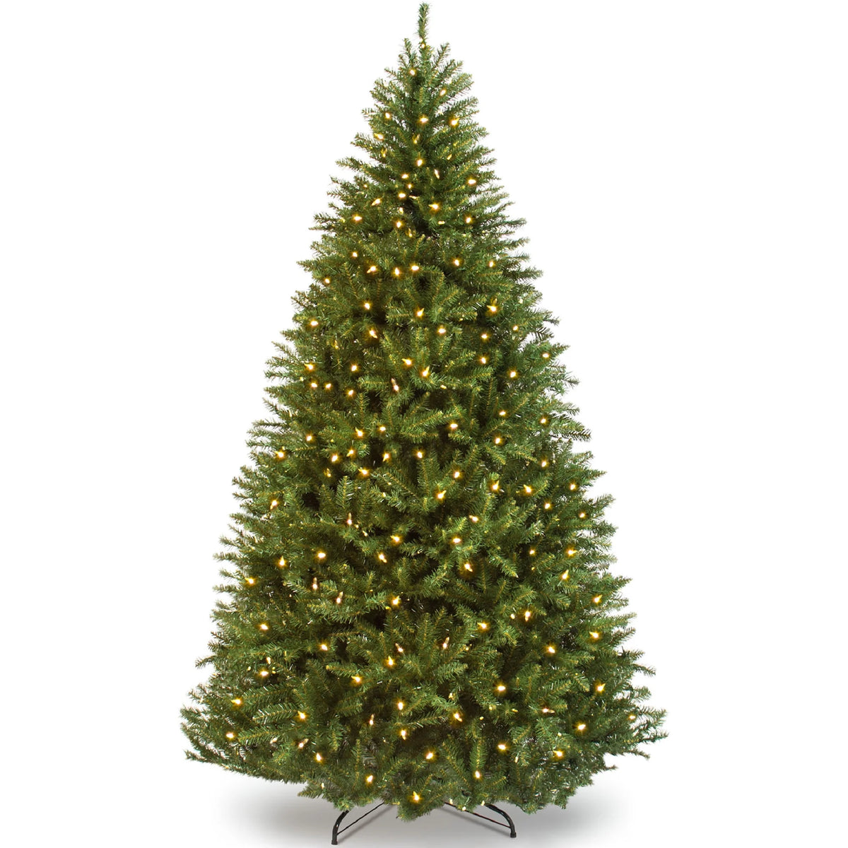 4.5Ft Pre-Lit Hinged Douglas Full Fir Artificial Christmas Tree Holiday Decoration W/ 200 Lights