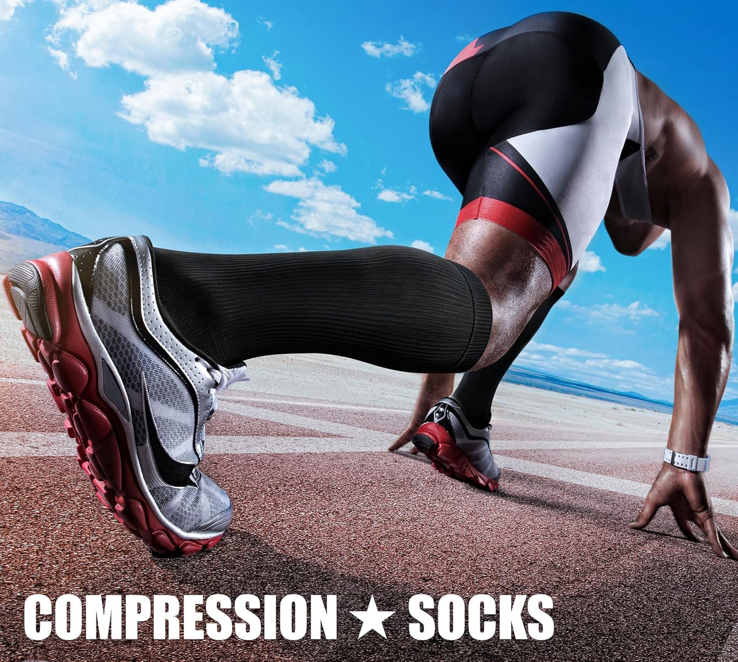 Compression Socks for Women & Men Circulation (3 Pairs) 15-20 Mmhg Is Best Support for Athletic Running Cycling