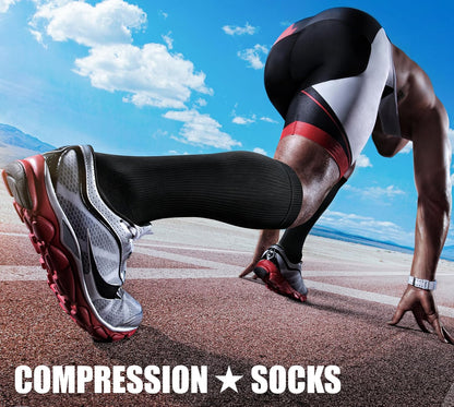 Compression Socks for Women & Men Circulation (3 Pairs) 15-20 Mmhg Is Best Support for Athletic Running Cycling