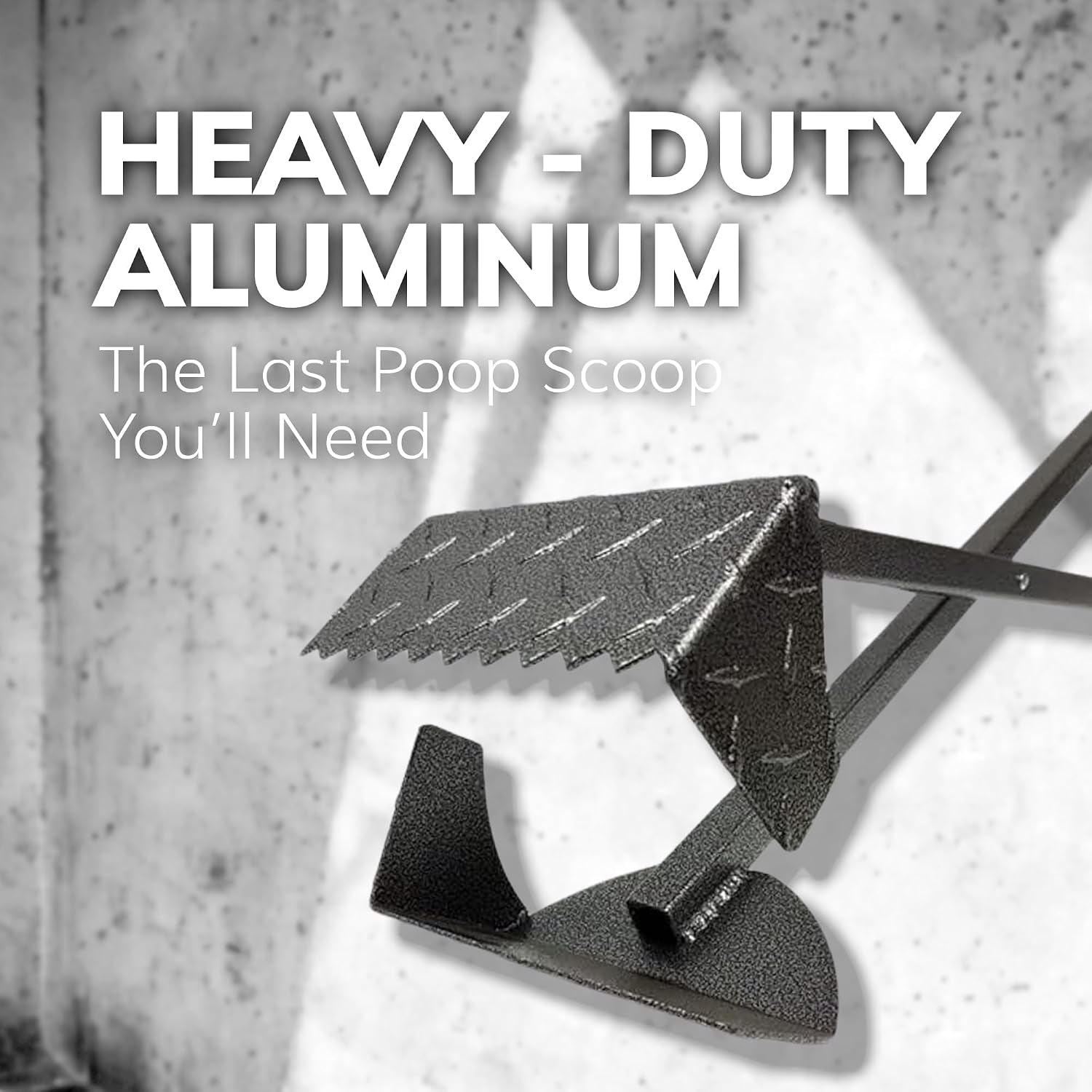 Activedogs Dog Poop Scooper Heavy Duty - Best Ever Dog Pooper Scooper with Teeth - Powder Coated Welded Aluminum Metal & Solid Bolt Pet Waste Removal Shovel, USA Made