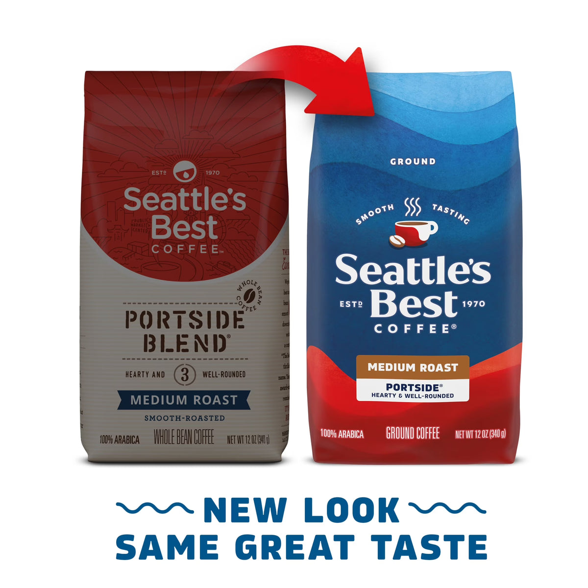 Seattle’S Best Coffee, Portside, Medium Roast, Ground Coffee, 100% Arabica, 12 Oz