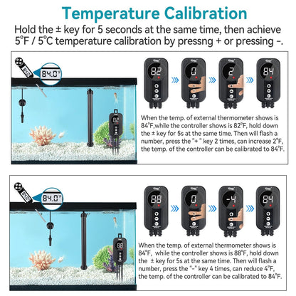 Hygger Marine Aquarium Heater 200W,Titanium Heater with Digital LED Controlle...
