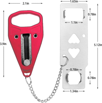 Portable Door Lock for Travel, Door Lock Self-Defense Security Device for Home, Apartment, Hotel, Living Motel, School Dorm, House for Open Inwards Door