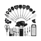 Kitchen Utensil Set-Silicone Cooking Utensils-33 Kitchen Gadgets & Spoons for Nonstick Cookware-Silicone and Stainless Steel Spatula Set-Best Kitchen Tools, Useful Pots and Pans Accessories