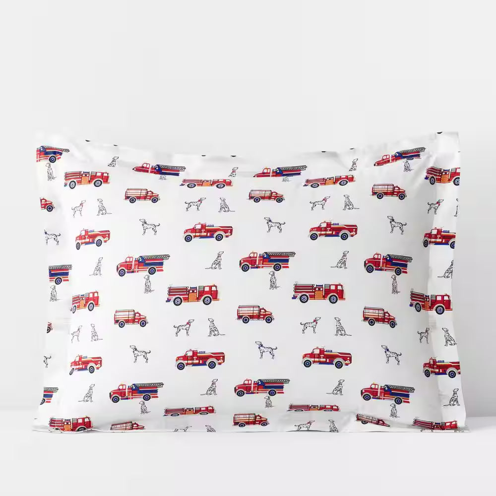 Company Kids Fireman'S Best Friend Multicolored Organic Cotton Percale Standard Sham