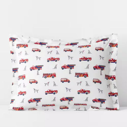 Company Kids Fireman'S Best Friend Multicolored Organic Cotton Percale Standard Sham